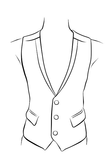 Free download Coloring Vest Bw -  free illustration to be edited with GIMP free online image editor