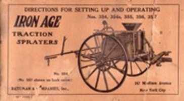 Free download 1921, Iron Age Traction Sprayer Directions For Setting Up And Operating free photo or picture to be edited with GIMP online image editor