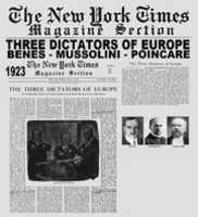 Free download 1923 THE DICTATORS OF EUROPE BENES MUSSOLINI POINCARE NEW YORK TIMES free photo or picture to be edited with GIMP online image editor