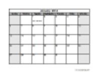Free download 2013 Monthly Calendar New DOC, XLS or PPT template free to be edited with LibreOffice online or OpenOffice Desktop online