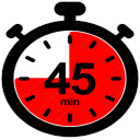 45 Minutes Timer Countdown  screen for extension Chrome web store in OffiDocs Chromium