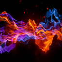 Abstract Flames  screen for extension Chrome web store in OffiDocs Chromium