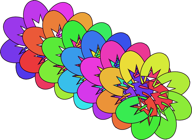 Free download Abstract Flowers Rainbow - Free vector graphic on Pixabay free illustration to be edited with GIMP free online image editor