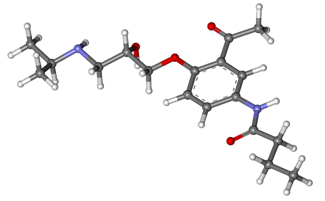 Free download Acebutolol Beta Blocker Molecule -  free illustration to be edited with GIMP free online image editor