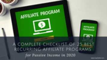 Free download A Complete Checklist Of 25 Best Recurring Affiliate Programs For Passive Income In 2020 free photo or picture to be edited with GIMP online image editor