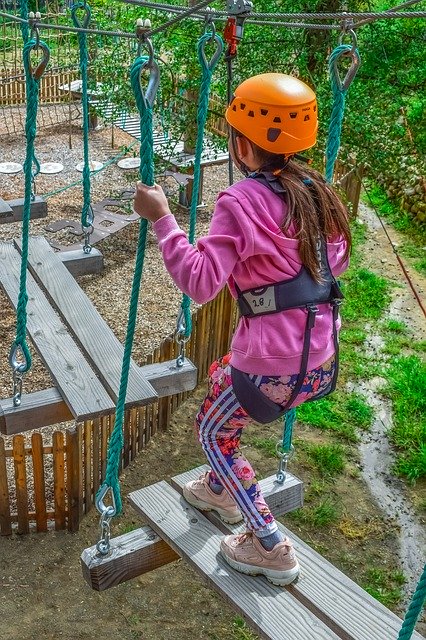 Free download Adventure Park Ropes Girl -  free photo or picture to be edited with GIMP online image editor