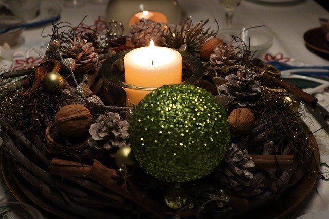 Free download Advent Wreath Candle Christmas -  free photo or picture to be edited with GIMP online image editor