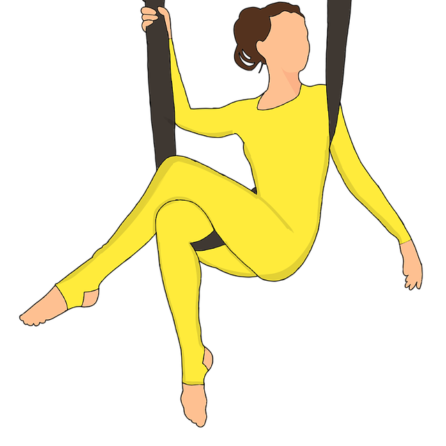 Free download Aerial Pose Woman -  free illustration to be edited with GIMP free online image editor