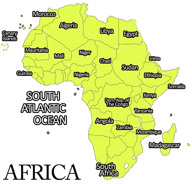 Libreng download Africa Continent Map - libreng ilustrasyon na ie-edit gamit ang GIMP na libreng online na editor ng imahe