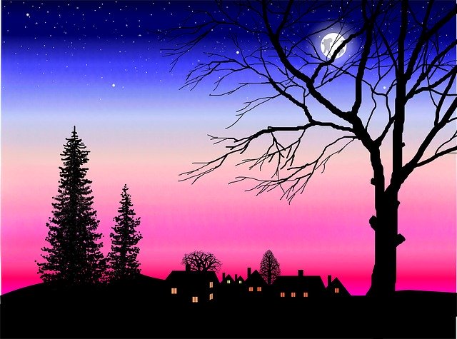 Free download Afterglow Graphic Landscape -  free illustration to be edited with GIMP free online image editor