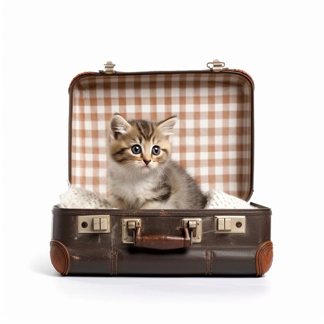 Free download ai generated cat kitten suitcase free picture to be edited with GIMP free online image editor