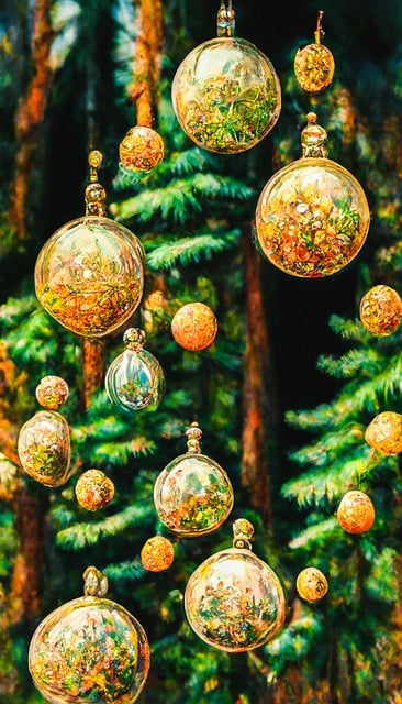 Free download ai generated christmas balls trees free picture to be edited with GIMP free online image editor