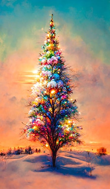 Free download ai generated fantasy christmas tree free picture to be edited with GIMP free online image editor