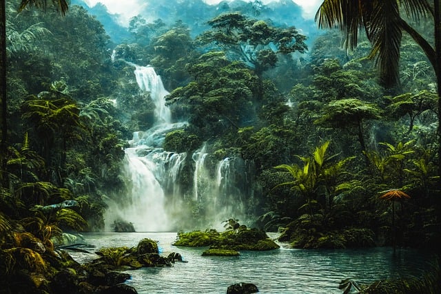 Free download ai generated jungle tropical free picture to be edited with GIMP free online image editor