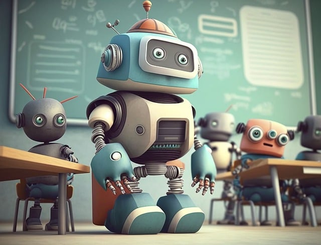 Free download ai generated robot school class free picture to be edited with GIMP free online image editor