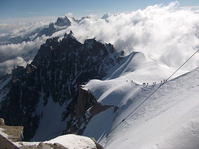 Free download Aiguille Du Midi Mont Blanc -  free photo or picture to be edited with GIMP online image editor