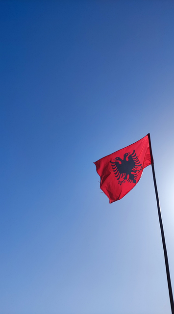 Free download albanian flag albania sky travel free picture to be edited with GIMP free online image editor