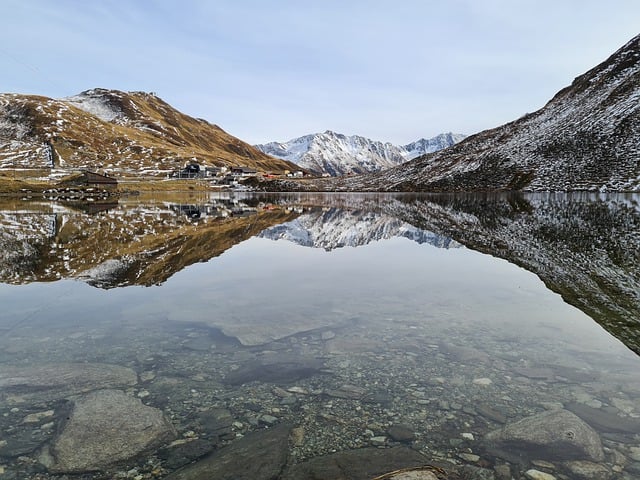 Free download alpine snow lake nature water free picture to be edited with GIMP free online image editor