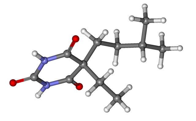 Free download Amobarbital Ball Stick -  free illustration to be edited with GIMP free online image editor