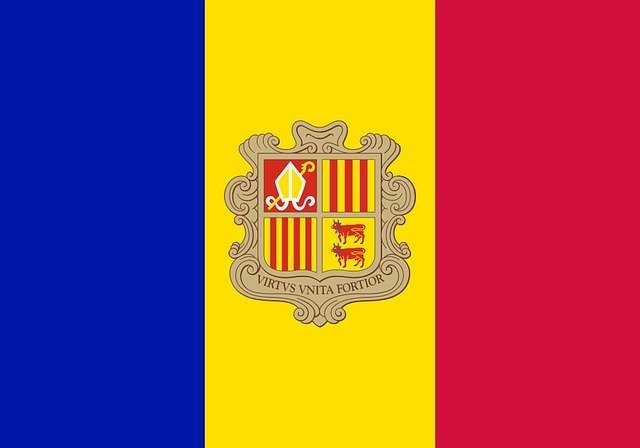 Free download Andorra Flag Land Coat Of -  free illustration to be edited with GIMP free online image editor