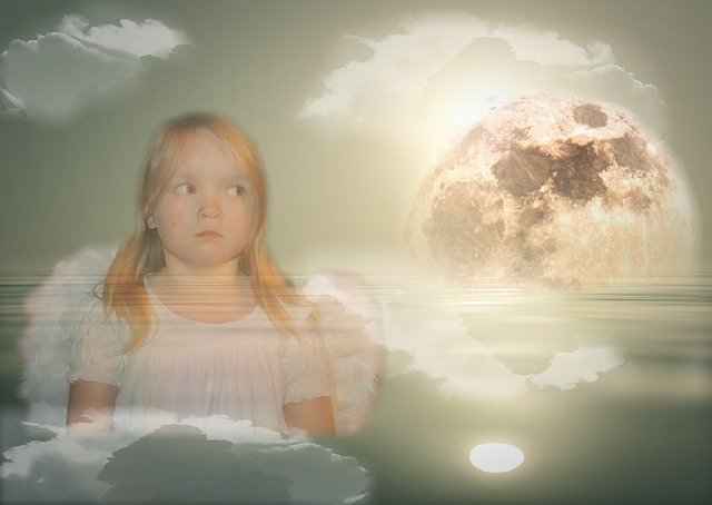 Free download Angel Child Moon -  free illustration to be edited with GIMP free online image editor