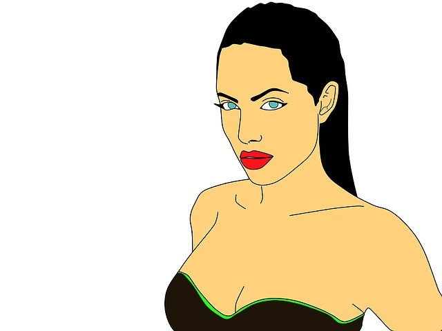 Free download Angelina Jolie Illustration -  free illustration to be edited with GIMP free online image editor