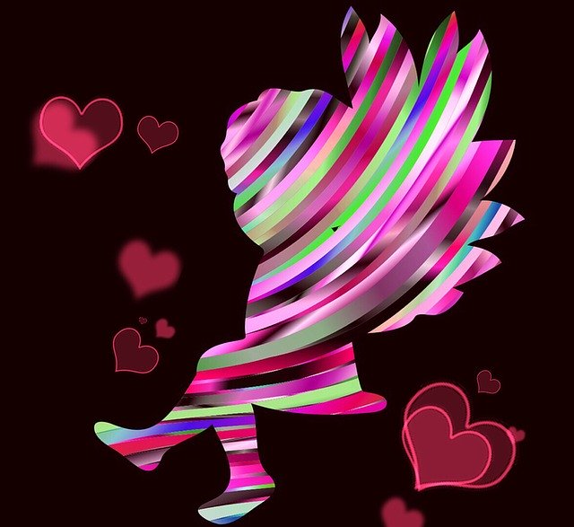 Free download Angel Love Rainbow Colors -  free illustration to be edited with GIMP free online image editor