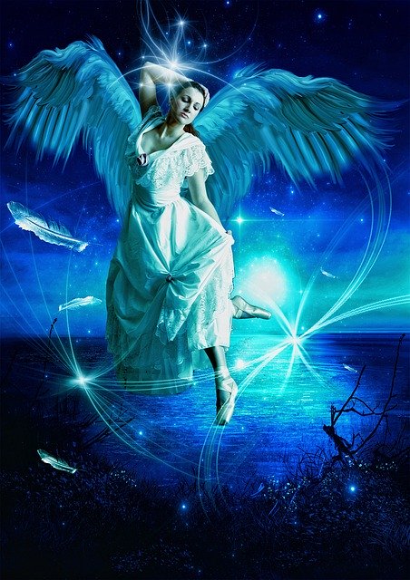 Free download Angel Surreal Landscape -  free illustration to be edited with GIMP free online image editor