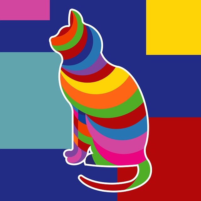 Free download Animal Cat Colorful -  free illustration to be edited with GIMP free online image editor