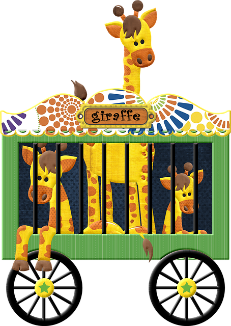 Free download Animals Giraffe Circus -  free illustration to be edited with GIMP free online image editor