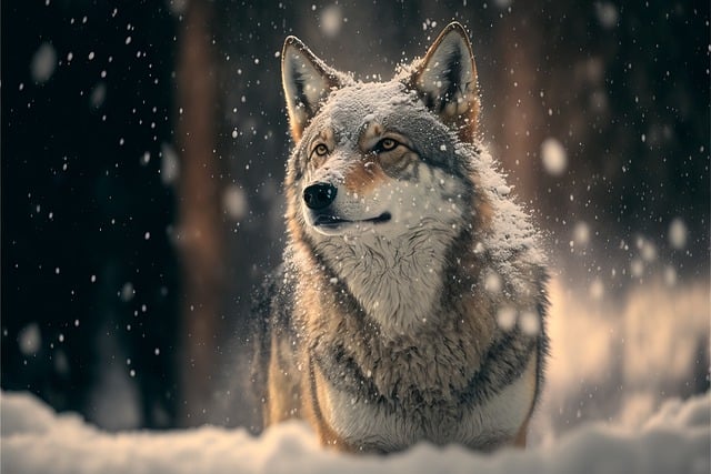Free download animal snow wolf mammal species free picture to be edited with GIMP free online image editor