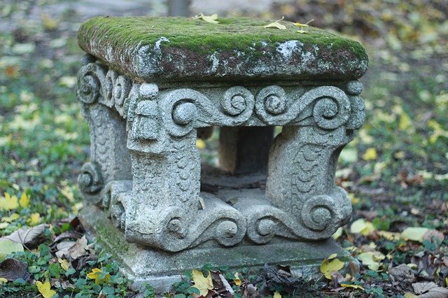 Free download Antique Stone Chair Green -  free photo or picture to be edited with GIMP online image editor