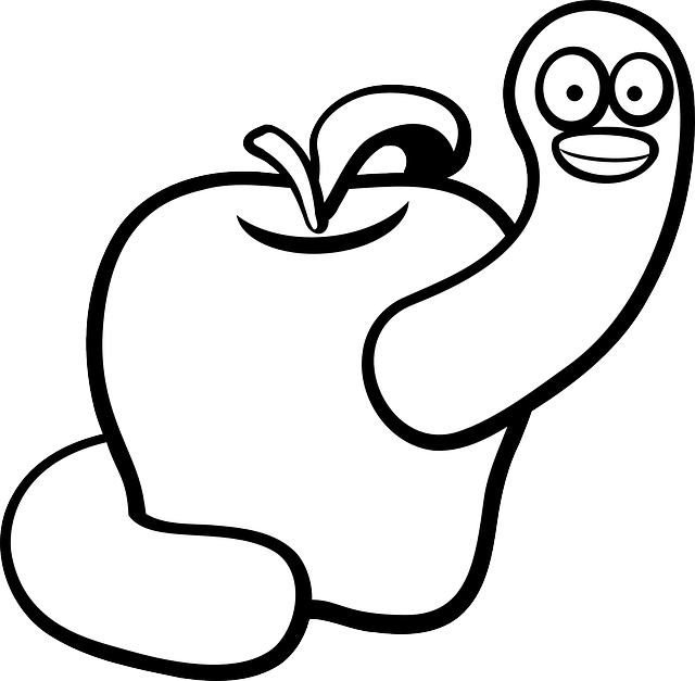 Free download Apple Worm Fruit - Free vector graphic on Pixabay free illustration to be edited with GIMP free online image editor