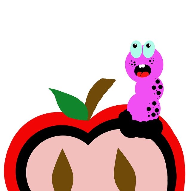 Free download Apple Worm Picture -  free illustration to be edited with GIMP free online image editor