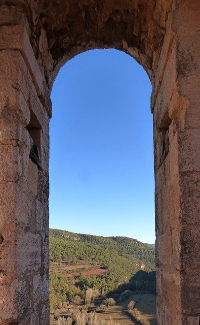 Free download Arc Bell Tower View Santa Perpètua -  free photo or picture to be edited with GIMP online image editor