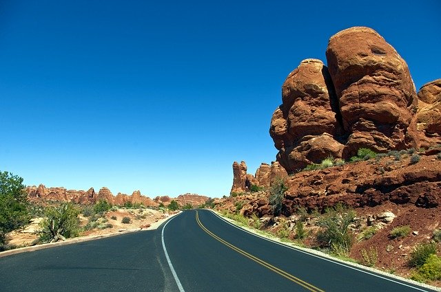 Free download Arches Main Road Sandstone Utah -  free photo or picture to be edited with GIMP online image editor