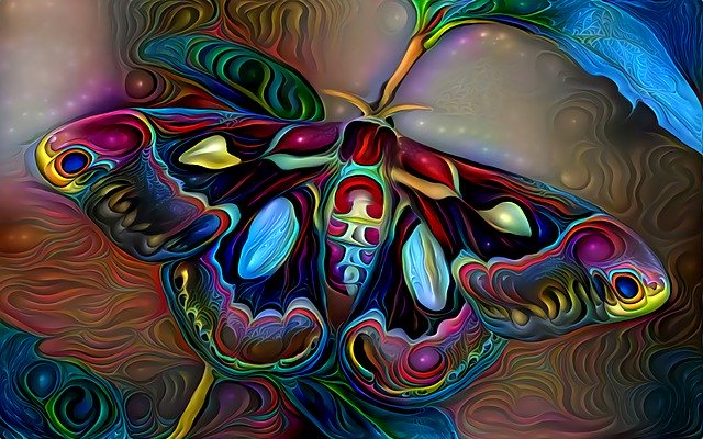 Kostenloser Download Art Butterfly Colorful - kostenlose Illustration zur Bearbeitung mit dem kostenlosen Online-Bildeditor GIMP