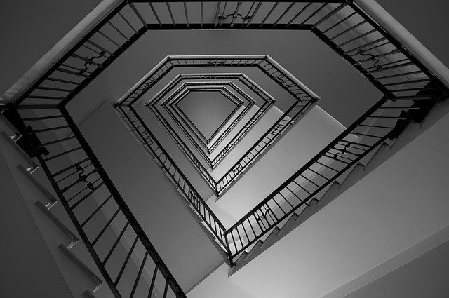 Free download Art Deco Black White Staircase -  free photo or picture to be edited with GIMP online image editor