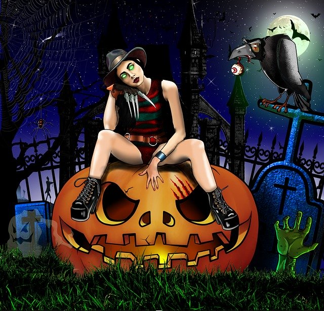 Free download Art Girl Halloween -  free illustration to be edited with GIMP free online image editor