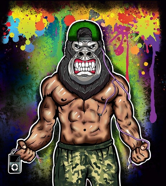 Free download Art Gorilla Graffiti -  free illustration to be edited with GIMP free online image editor