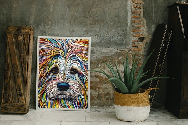 Free download art painting colorful artwork dog free picture to be edited with GIMP free online image editor