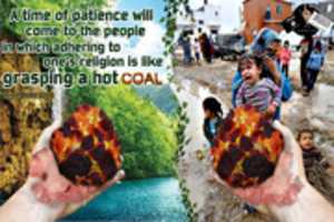 Free download A Time Of Patience Will Come To People In Which Adhering To Ones Religion Is Like Grasping A Hot Coal - Al-Tirmidhi 2260 free photo or picture to be edited with GIMP online image editor