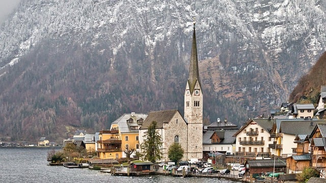 Free download austria hallstatt nature chruch free picture to be edited with GIMP free online image editor