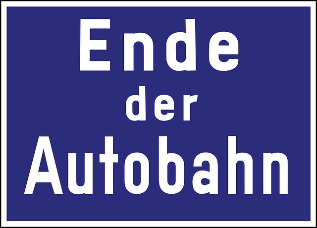 Free download Autobahn Road Sign End - Free vector graphic on Pixabay free illustration to be edited with GIMP free online image editor