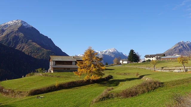 Free download autumn mountains valley countryside free picture to be edited with GIMP free online image editor