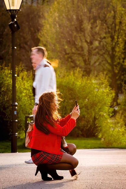 Free download autumn park people woman snapshot free picture to be edited with GIMP free online image editor