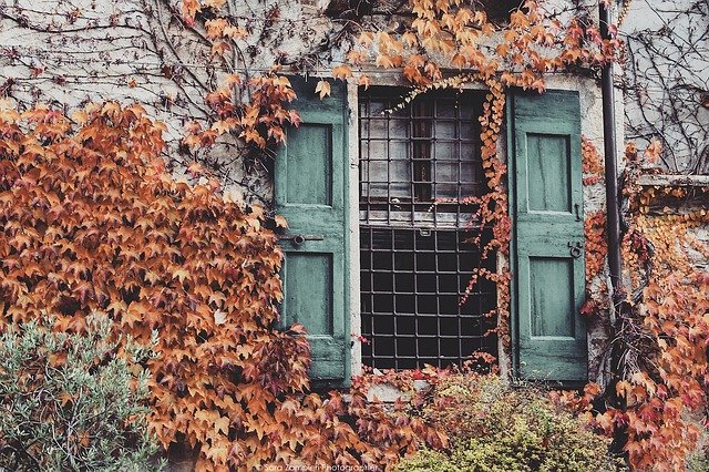 Free download Autumn Window Villa -  free photo or picture to be edited with GIMP online image editor