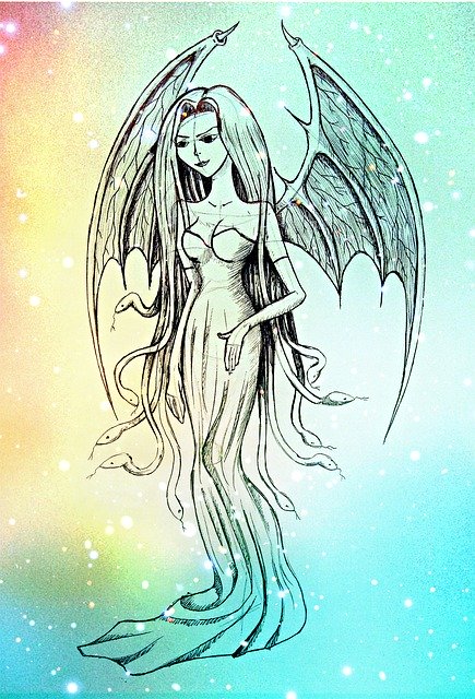 Free download A Vampire Wings Fantasy -  free illustration to be edited with GIMP free online image editor