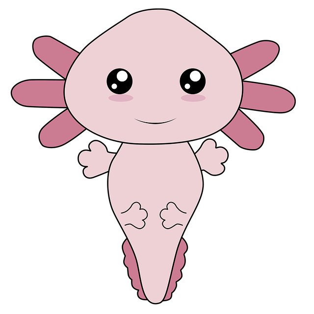 Free download Axolotl Kawaii Mexican -  free illustration to be edited with GIMP free online image editor