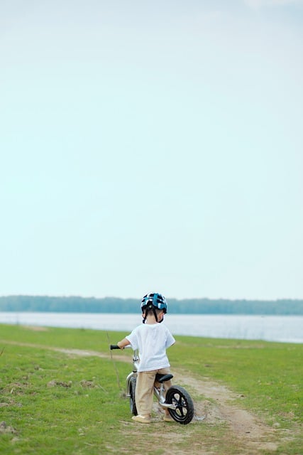 Free download baby bike road lake kid child free picture to be edited with GIMP free online image editor